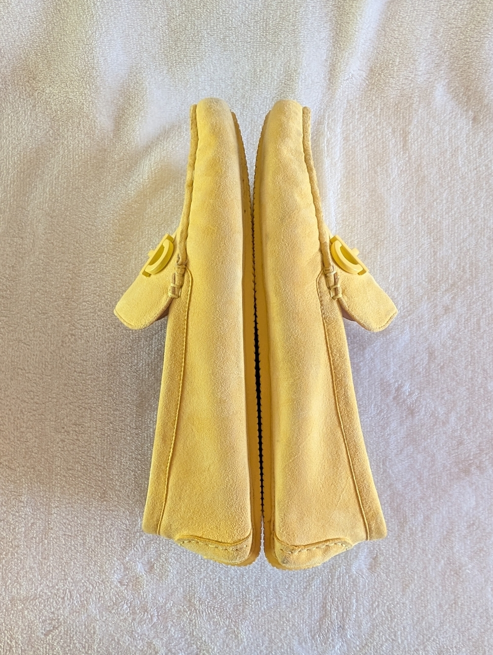 Cole Haan Women’s Yellow Suede Moccasin Loafers - Picture 7 of 10